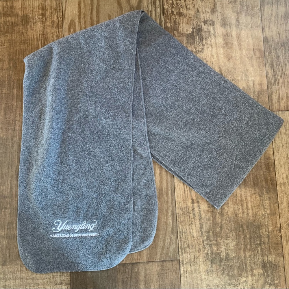 Yuengling gray fleece scarf